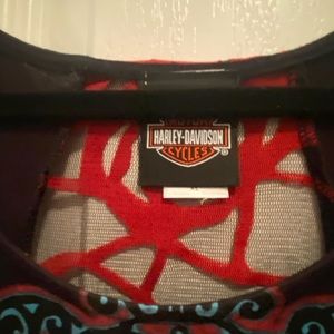 Harley Davidson lace sleeve blouse